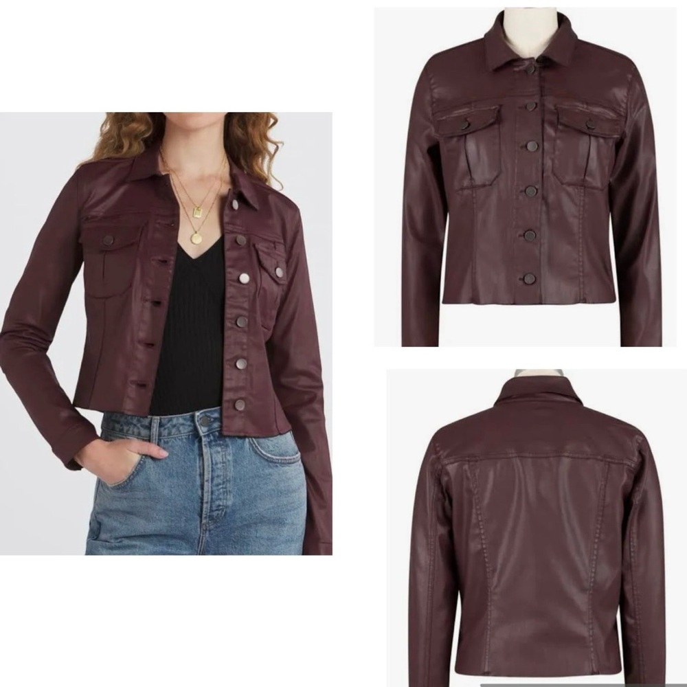 Kut from the Kloth Kara Coated Crop Jacket.